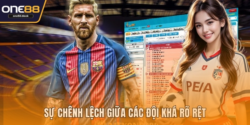 Sự chênh lệch giữa các đội khá rõ rệt